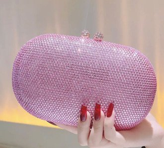 BOLSA CLUTCH STRASS ROSA