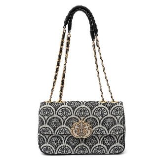 BOLSA BAGUETE SIRENA JACQUARD PRETO - ISLA