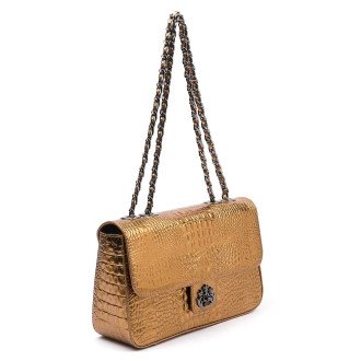 BOLSA ANNE JUMBO EM COURO NATURAL BRONZE - ISLA