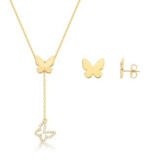 Conjunto Colar e Brinco Little Butterfly